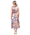 Rochie midi din matase naturala imprimata cu motive paisley