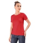 Bluza cu maneci scurte din jerse elastic uni