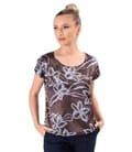 Bluza lejera din satin de viscoza imprimata cu motive florale