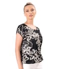 Bluza lejera din satin de viscoza imprimata cu motive florale