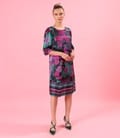 Rochie lejera din matase naturala imprimata cu motive paisley