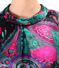 Bluza din matase naturala imprimata digital cu motive paisley