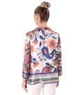 Bluza din matase naturala imprimata digital cu motive paisley