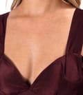 Rochie evazata din tafta cu corset cu bretele