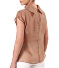 Bluza din tencel cu nasturi la spate