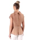 Bluza din tencel cu nasturi la spate