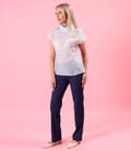 Bluza din tencel cu nasturi la spate