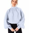 Bluza eleganta din tencel cu maneci lungi