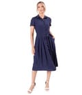 Rochie eleganta tip camasa din viscoza usor creponata