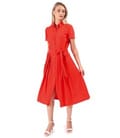 Rochie eleganta tip camasa din viscoza usor creponata