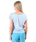 Bluza lejera cu fata din organza plina de viscoza cu efect metalizat