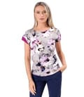 Bluza eleganta din jerse elastic imprimat cu motive florale