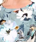 Bluza eleganta din jerse elastic imprimat cu motive florale