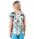 Bluza eleganta din jerse elastic imprimat cu motive florale