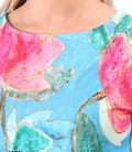 Bluza eleganta din jerse elastic imprimat cu motive florale