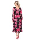 Rochie de seara din voal imprimat cu motive florale