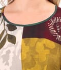 Rochie oversize din viscoza cu imprimeu artistic