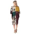 Rochie oversize din viscoza cu imprimeu artistic