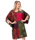Rochie oversize din viscoza cu imprimeu artistic