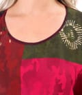 Rochie oversize din viscoza cu imprimeu artistic