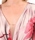 Rochie de seara din voal imprimat cu motive florale