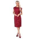 Rochie eleganta din brocart cu motive florale