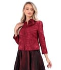 Sacou elegant din brocart cu motive florale
