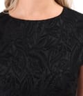 Rochie eleganta din brocart elastic cu motive florale