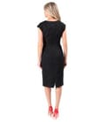Rochie eleganta din brocart elastic cu motive florale