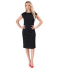 Rochie eleganta din brocart elastic cu motive florale