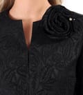 Sacou elegant din brocart elastic cu motive florale