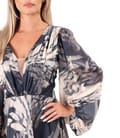 Rochie de seara din voal imprimat