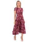 Rochie midi eleganta din viscoza imprimata