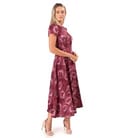 Rochie midi eleganta din viscoza imprimata