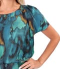 Rochie midi eleganta din satin de viscoza imprimata