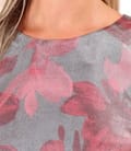 Rochie de seara din organza plina de viscoza cu efect metalizat