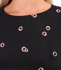 Rochie midi din viscoza imprimata cu motive geometrice