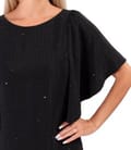 Rochie de seara din viscoza cu fir metalic si paiete