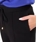 Pantaloni lejeri din stofa plina tip scuba cu bumbac