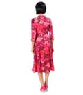 Rochie eleganta din viscoza imprimata cu motive florale