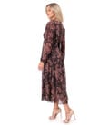 Rochie midi din voal imprimat cu motive paisley