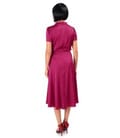 Rochie midi din satin elastic uni