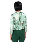 Bluza eleganta din viscoza cu matase naturala imprimata cu motive florale