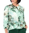 Bluza eleganta din viscoza cu matase naturala imprimata cu motive florale