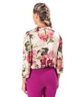 Bluza eleganta din viscoza cu matase naturala imprimata cu motive florale