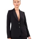 Sacou office din stofa elastica cu viscoza si tencel