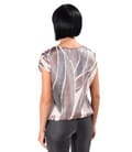 Bluza eleganta din organza plina de viscoza cu efect metalizat
