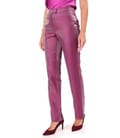 Pantaloni pana din tesatura cu aspect satinat