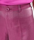 Pantaloni largi din tesatura cu aspect satinat