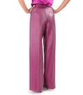 Pantaloni largi din tesatura cu aspect satinat